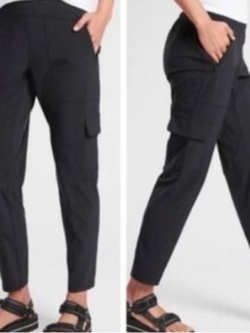 Athleta Chelsea Cargo Lined Pants Sz 8 Black